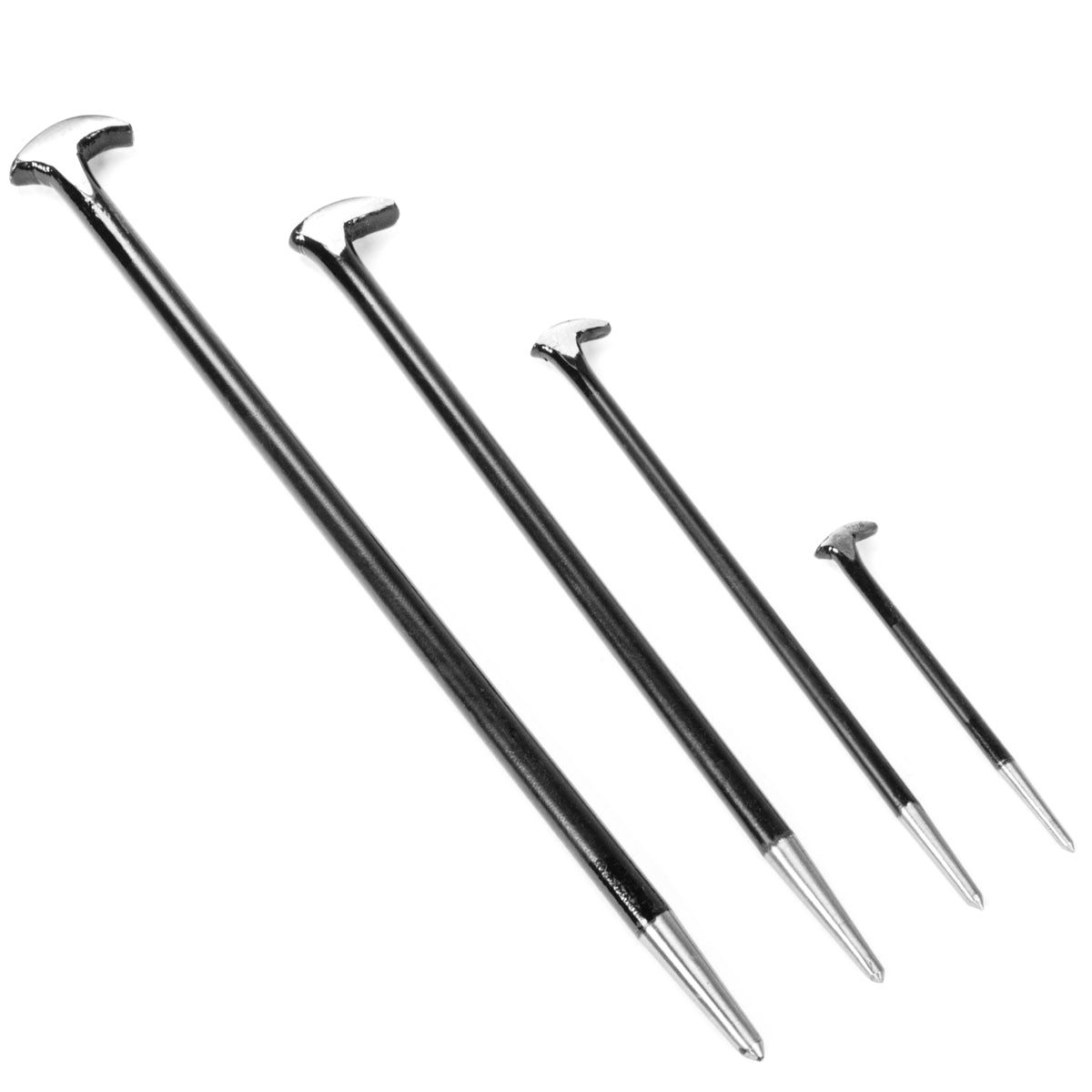 Stark USA 4-Pieces Heel Pry Bar Set Aligning End Toe Crow Foot (6" 13" 16" 20")