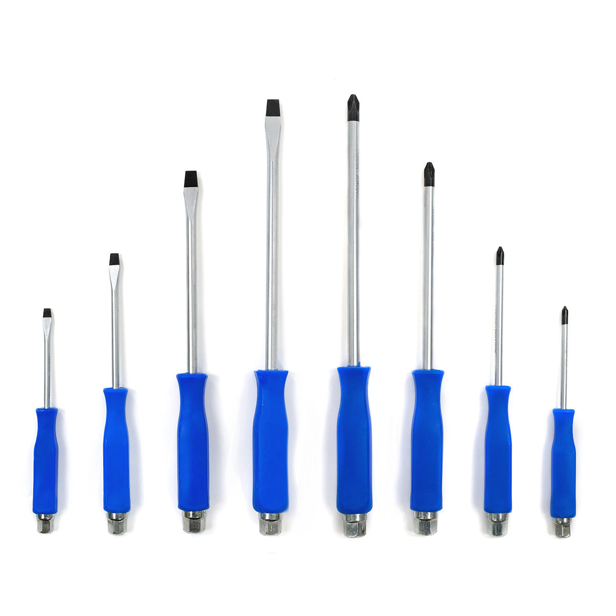 Stark USA 8PC Hammer Head Magnet Tip Screwdriver Set Phillips and Slotted Flat