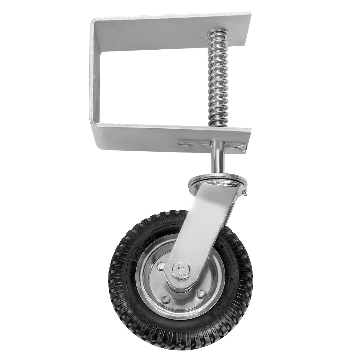 Stark USA Universal 8" Spring-Loaded Gate Wheel Caster Flat-Free Tire Swivel