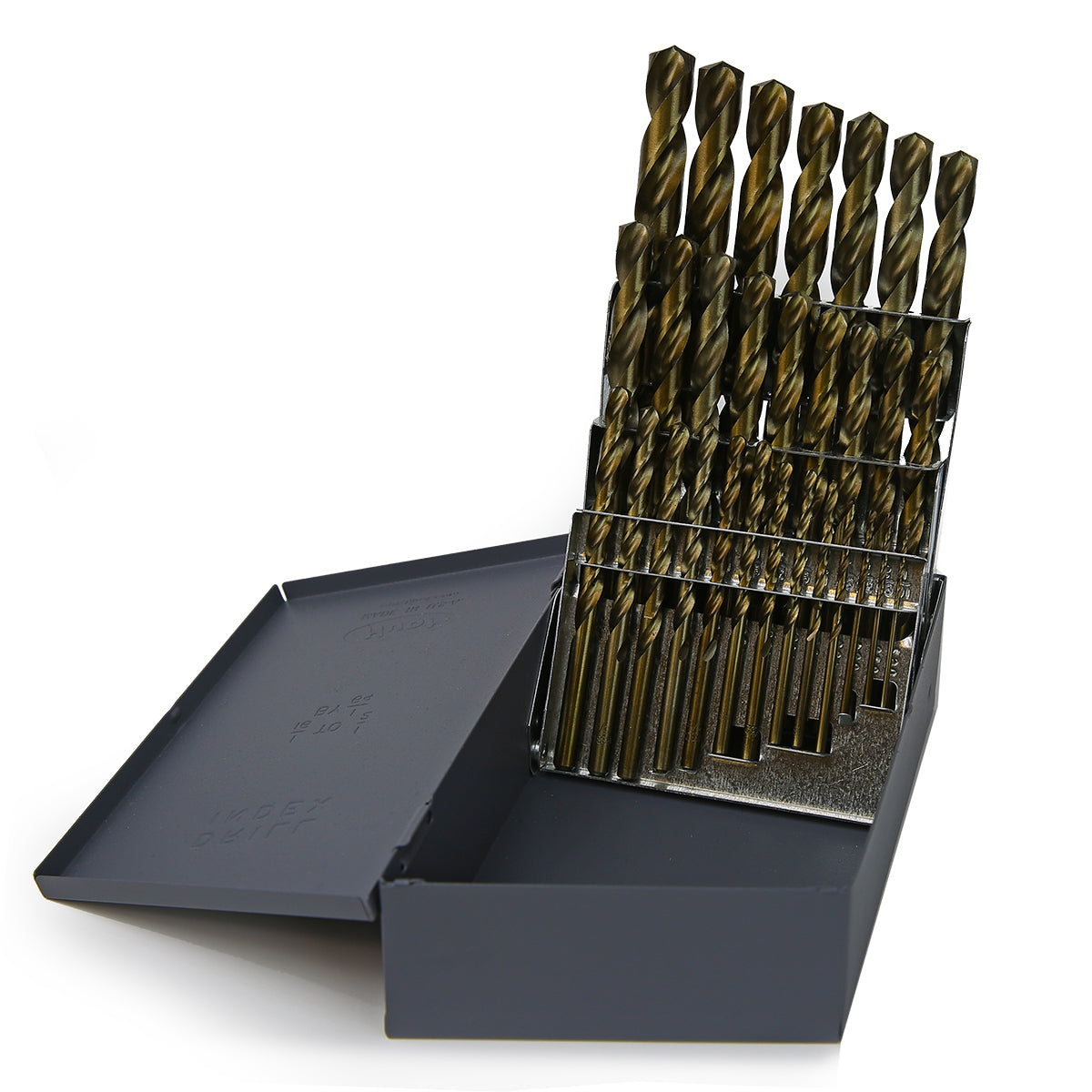 XtremepowerUS Titanium Drill Bit Set - 29-Piece M35 Cobalt Steel HSS