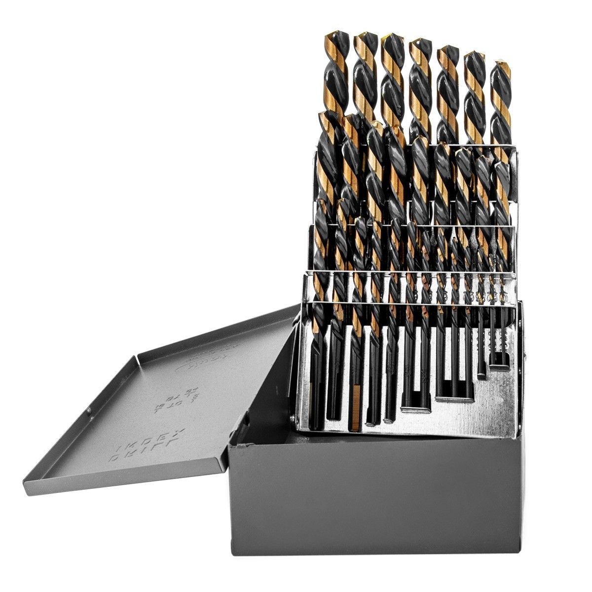 Stark USA 29-Pieces LEFT-HAND DRILL BIT SET INDEX 1/16" TO 1/2" BY 64ths HUOT