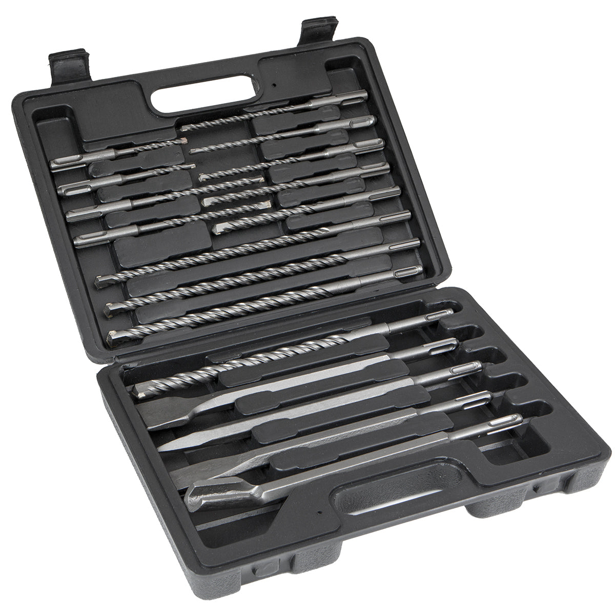 Stark USA 17-Pieces Concrete Rotary Hammer Drill Bits & Chisel Groove Set SDS