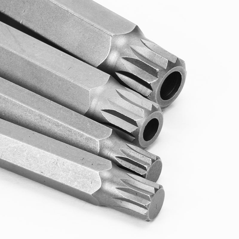 10 PC XZN TAMPERED 12 POINTS TAMPERED PROOF TRIPLE SQUARE SPLINE BIT SOCKET