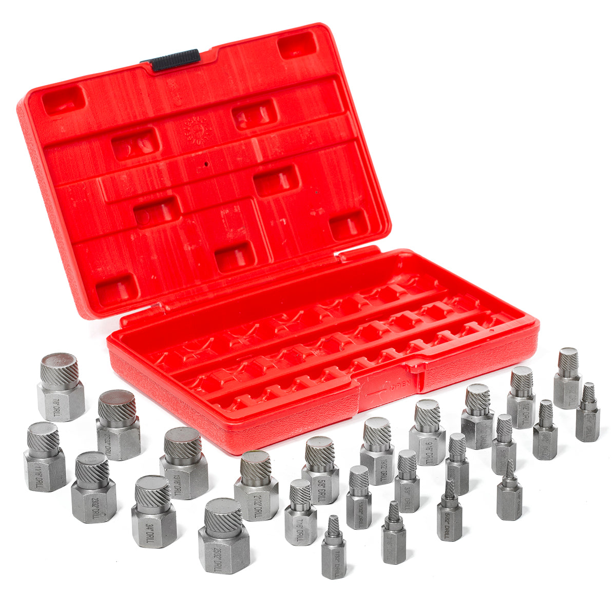 Stark USA 25PCS Spline Screw Extractor Hex Head Bit Socket Wrench Bolt Remover