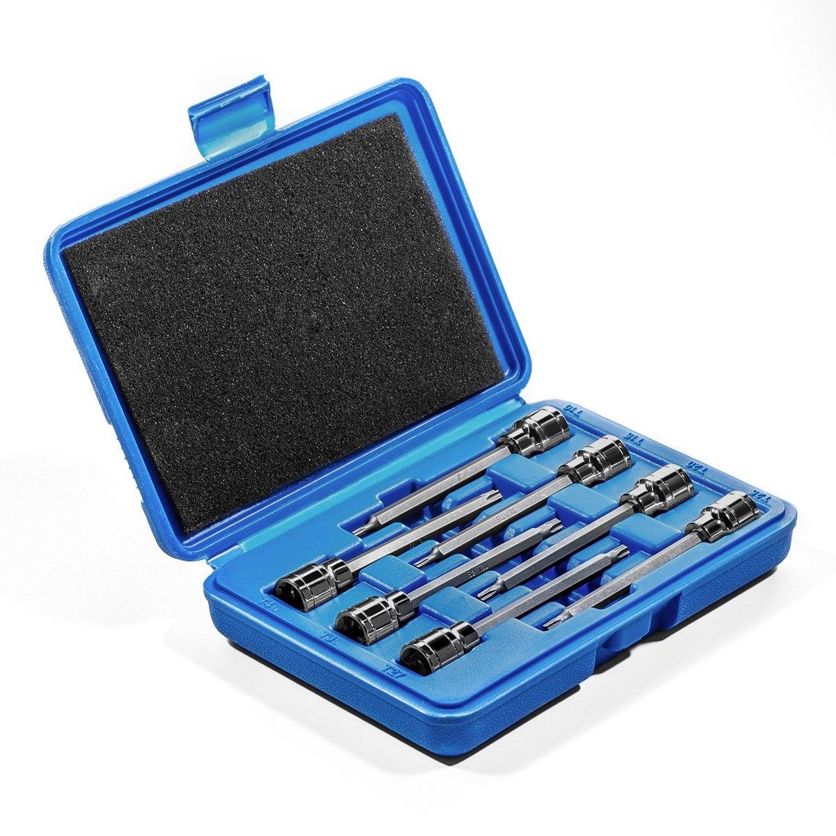 XtremepowerUS 7-Pieces 3/8 Extra Long Torx Deep Bit Socket Set Star Torque