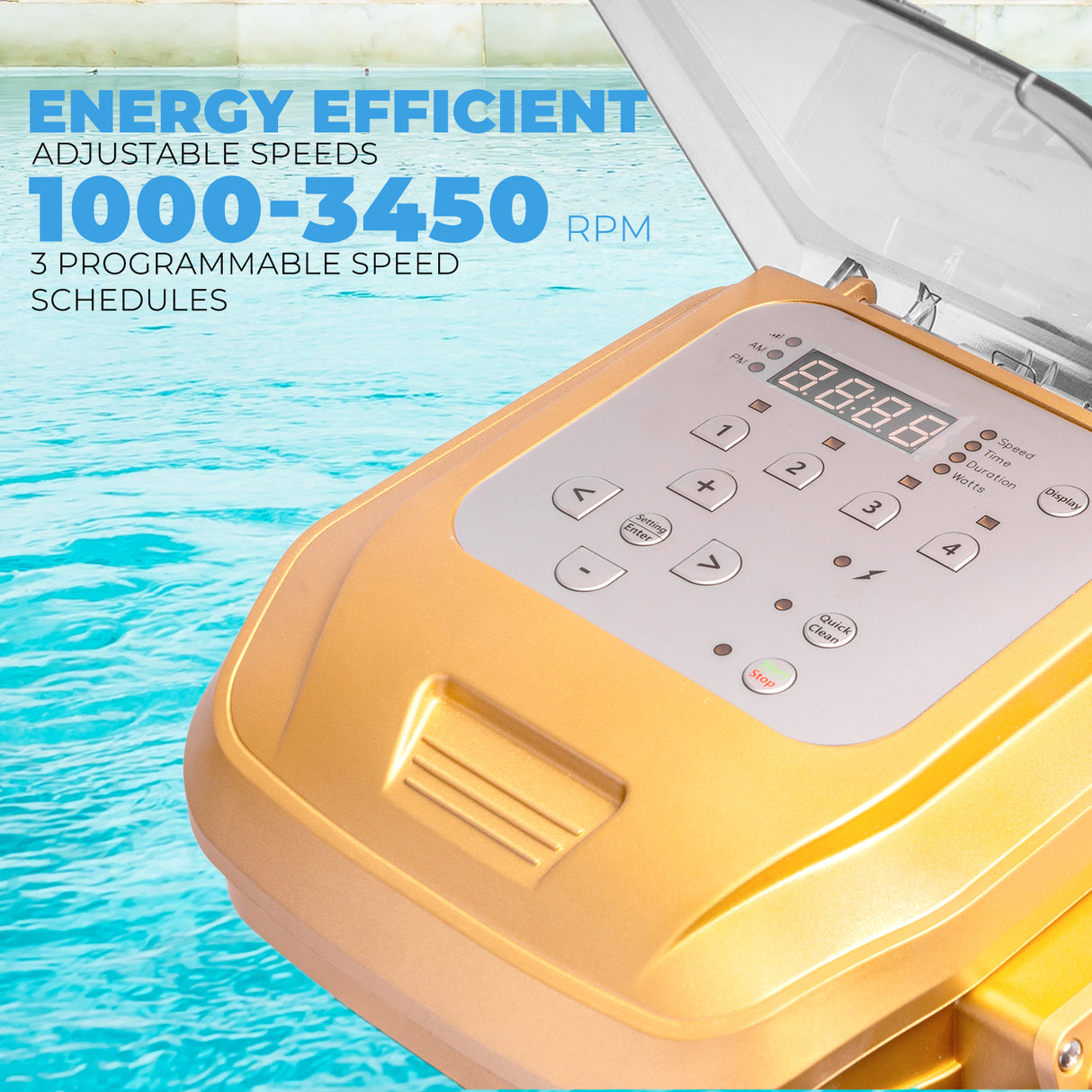 XtremepowerUS Swimming Pool Pump Variable Speed 1.5HP Digital LCD In-Ground