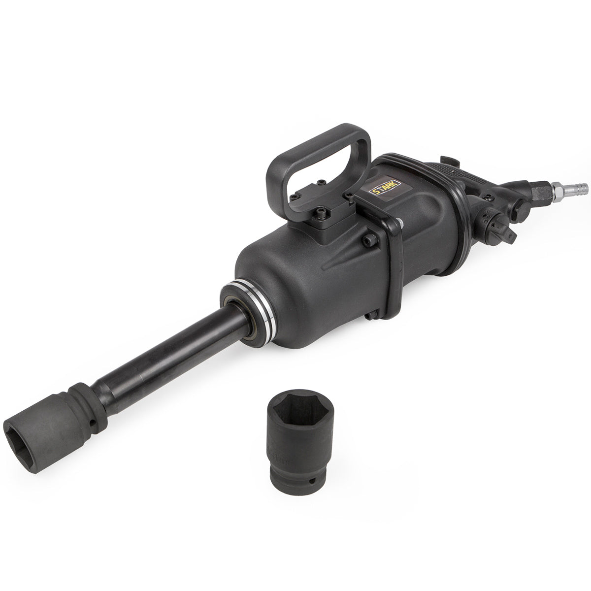 Stark USA 1" Drive Air Impact Wrench Gun Long Shank 1900 ft/lbs 38mm & 41mm Case