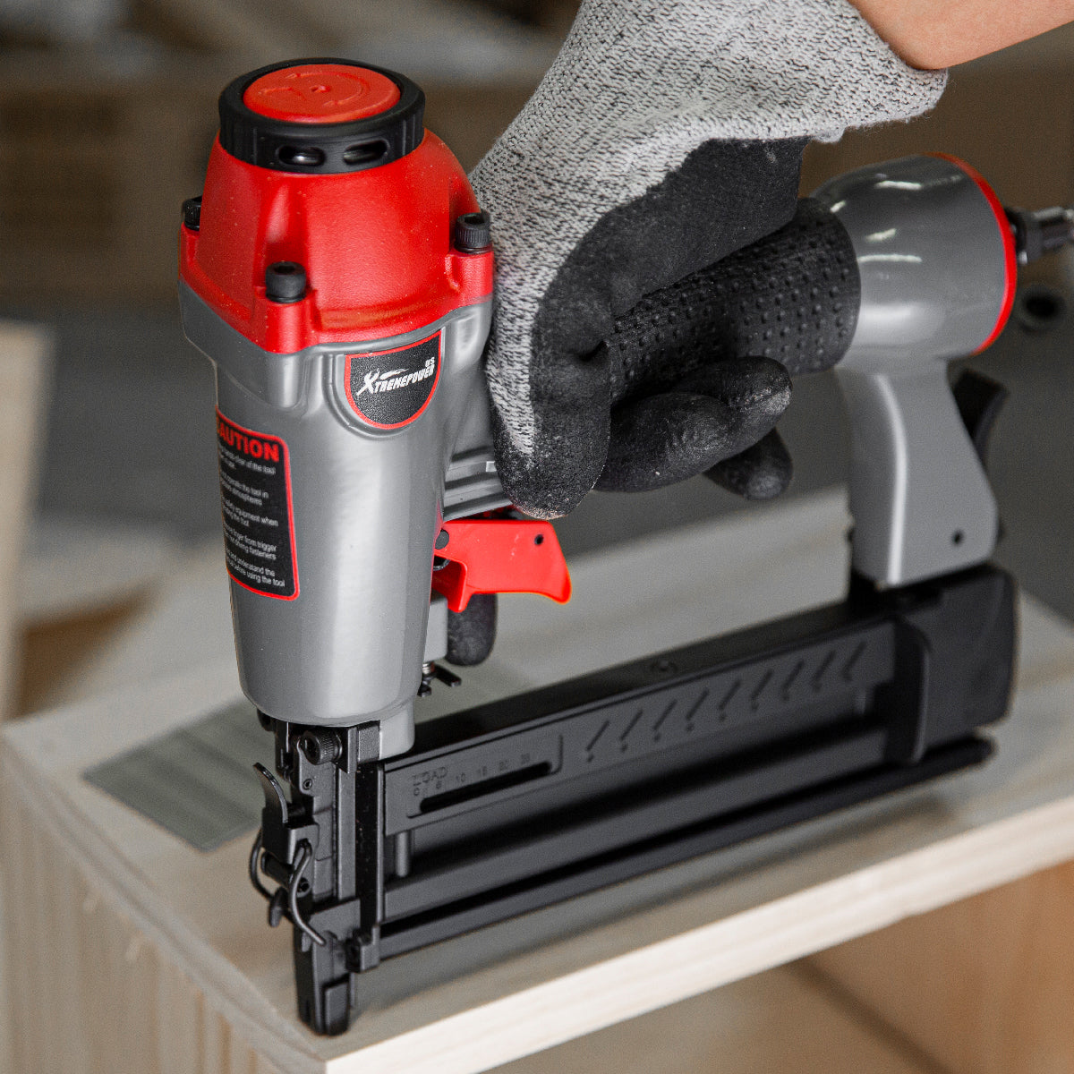 XtremepowerUS Pneumatic Brad Nailer 2-in-1 Nail Gun Staple Gun 18-Gauge W/ Case