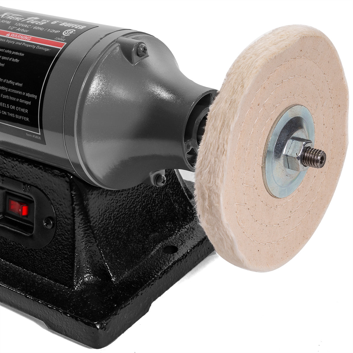 XtremepowerUS 6" Electric Polishing Machine 1/2hp Motor Benchtop w/ Dual Pad
