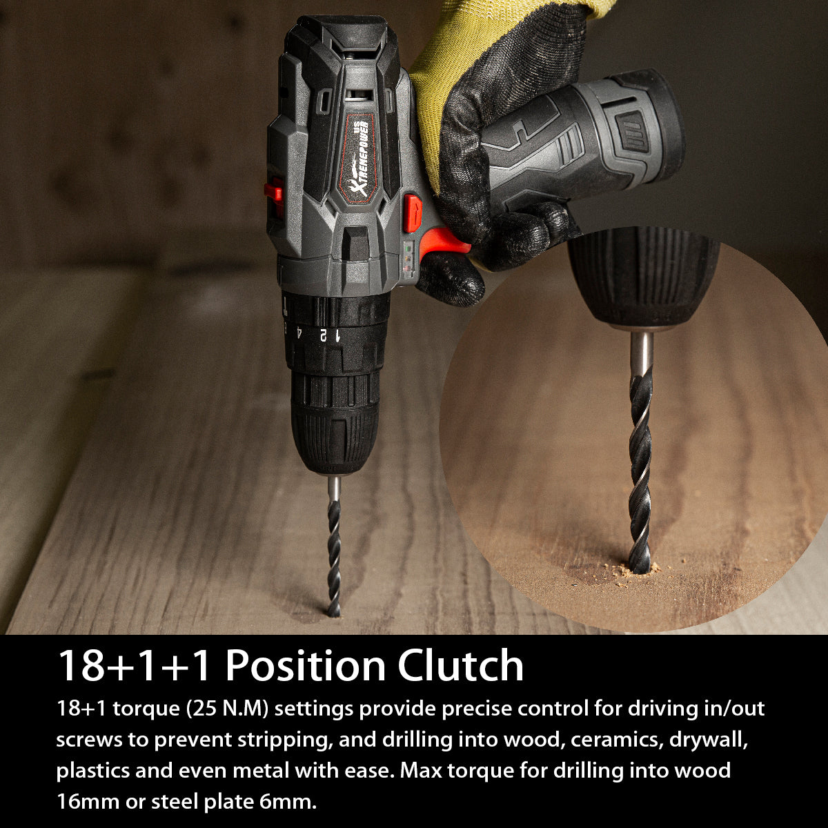 XtremepowerUS 12v Cordless Drill 2-Speed Screw Driver Set 24pcs Set with Case