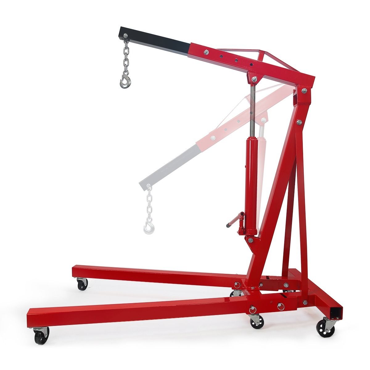 Stark USA 2 TON Red Color 4000 lb Engine Motor Hoist Cherry Picker Shop Crane