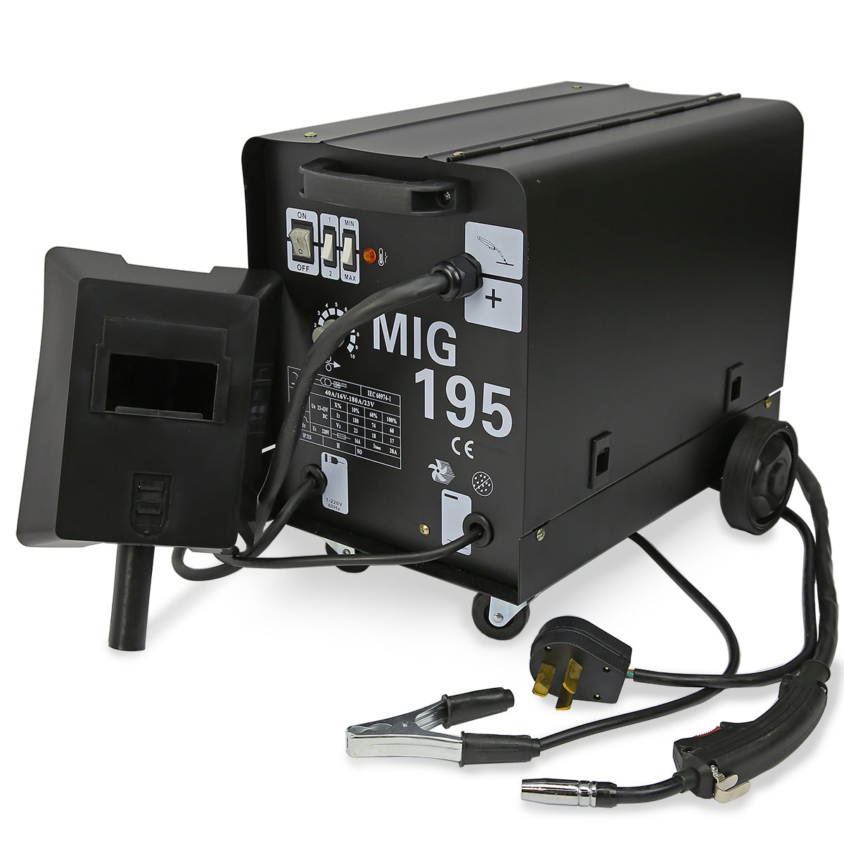 XtremepowerUS 195 AMP DUAL MIG-195 230V Flux Core Auto Wire Welding Machine Gas