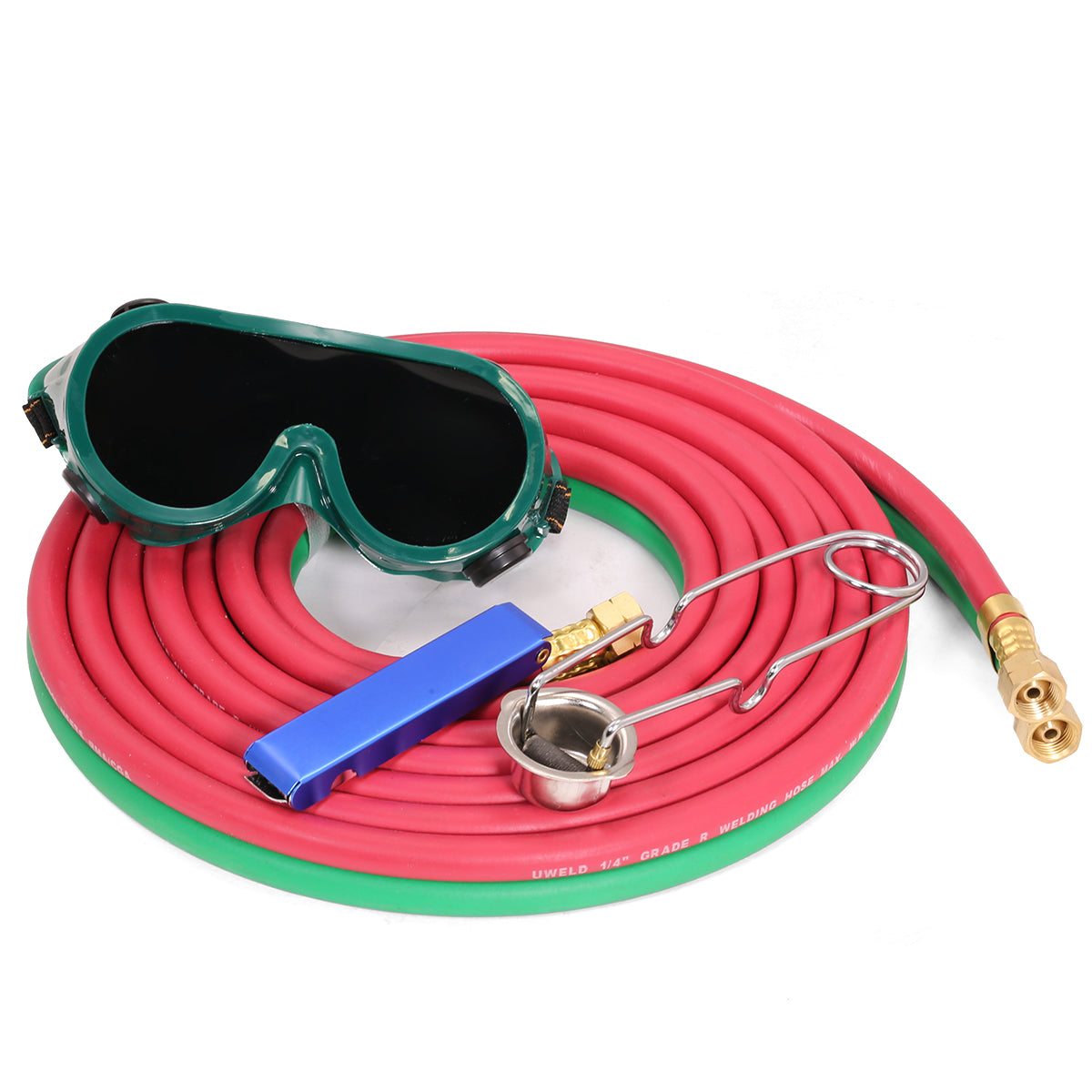 Stark USA Oxygen Acetylene Welder Tool Kit w/ (4) Nozzles Cutting Torch 15' ft