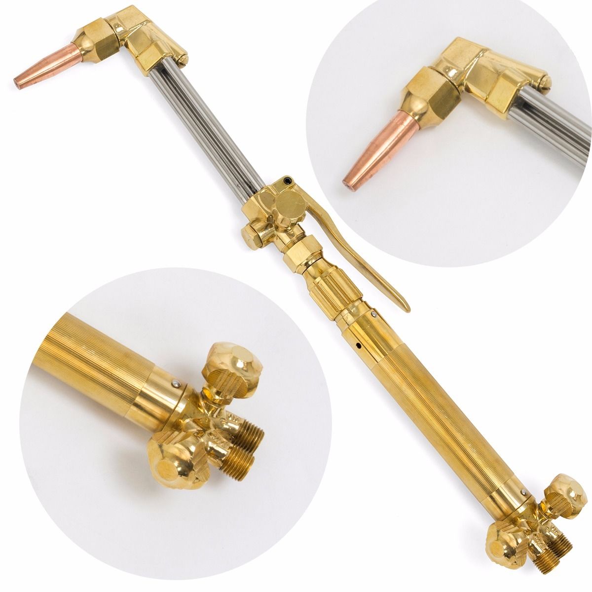 XtremepowerUS Oxy Acetylene Welding Cutting Brazing 3 Nozzle Cutting Torch Case