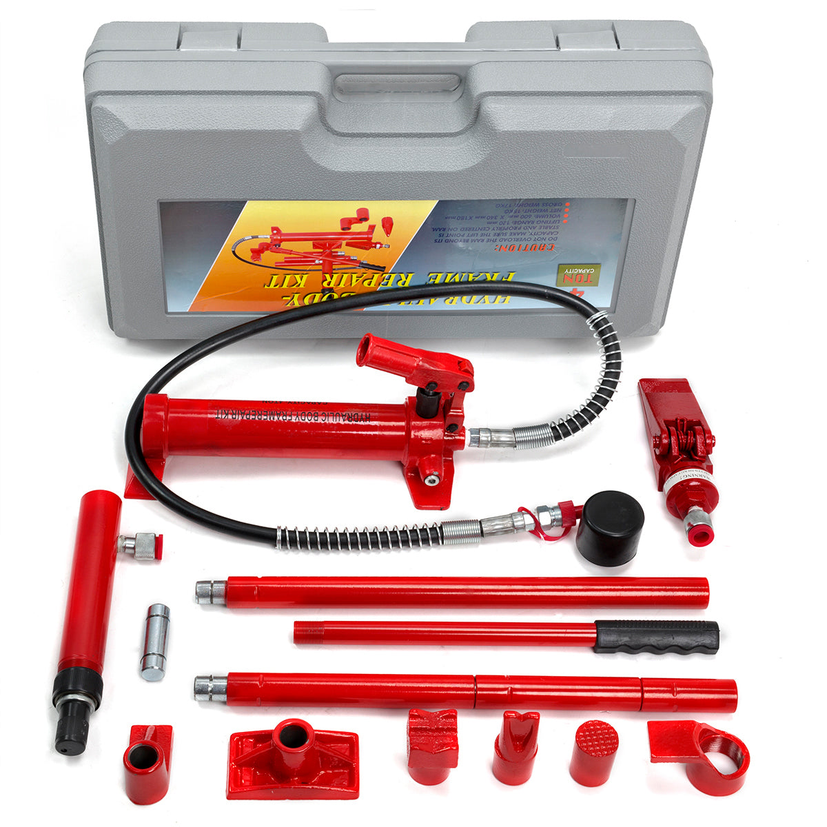 XtremepowerUS 4 Ton Porta Power Body Frame Repair Kit Hydraulic Spreader Kit