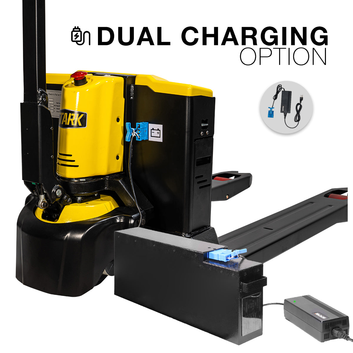 Stark USA 2 Set Fully-Electric Pallet Jack 3,300LBS Motorized 1.5T Jack Set