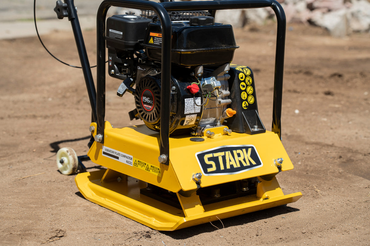 Stark USA 6.5hp Heavy Duty Walk-Behind Vibration Plate Compactor 2248lbs 196cc EPA Engine