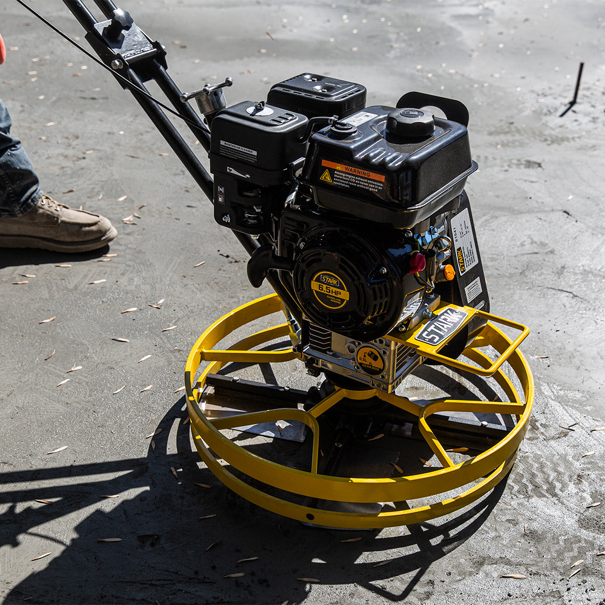 Stark USA 6.5HP Walk-Behind Trowel Concrete Cement Surface Smooth w/ Float Pan