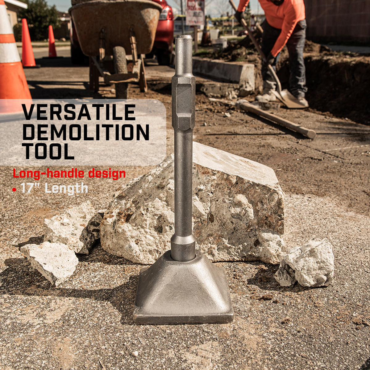 XtremepowerUS Dirt Soil Tamper Plate for 1-1/8" Shank Demolition Concrete Bit