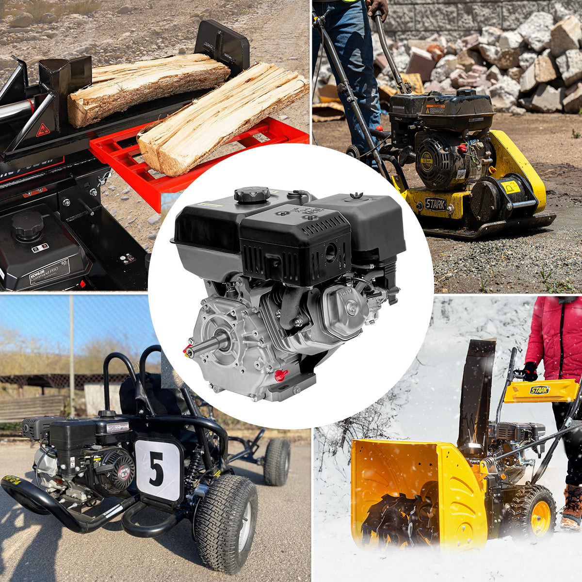 XtremepowerUS 15HP Go Kart Log Splitter Gas Power Engine Motor Replacement