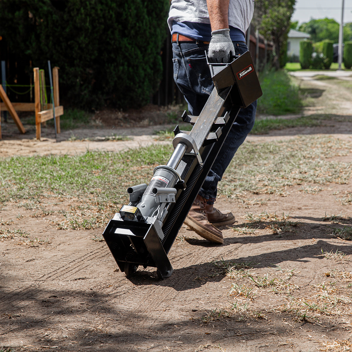 XtremepowerUS 12 Ton Log Splitter w/ Built-In Wheel Hydraulic Wood Logs Firewood
