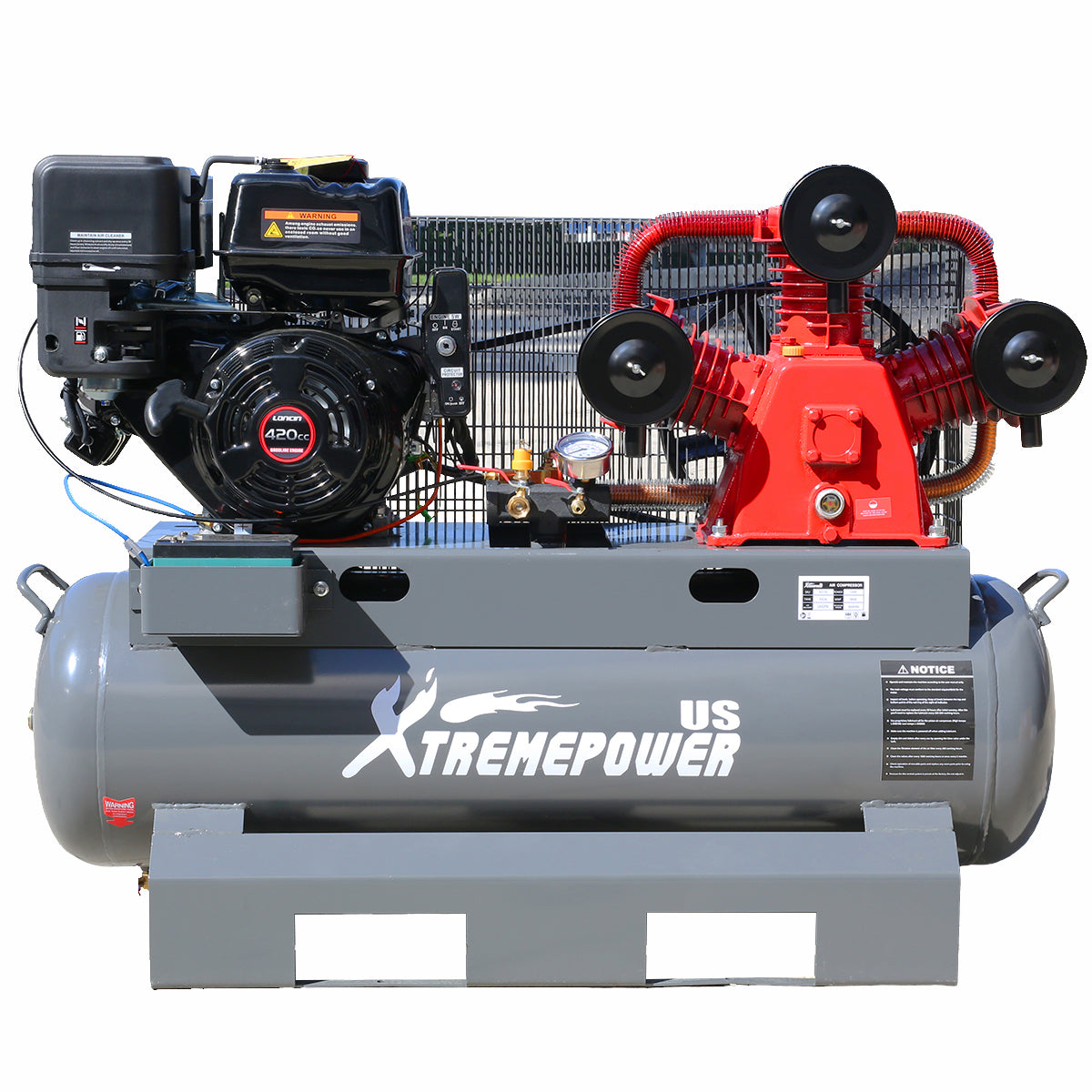 XtremepowerUS 30 Gallon Air Compressor 13HP Gas Drive Truck Mounted Gas Engine
