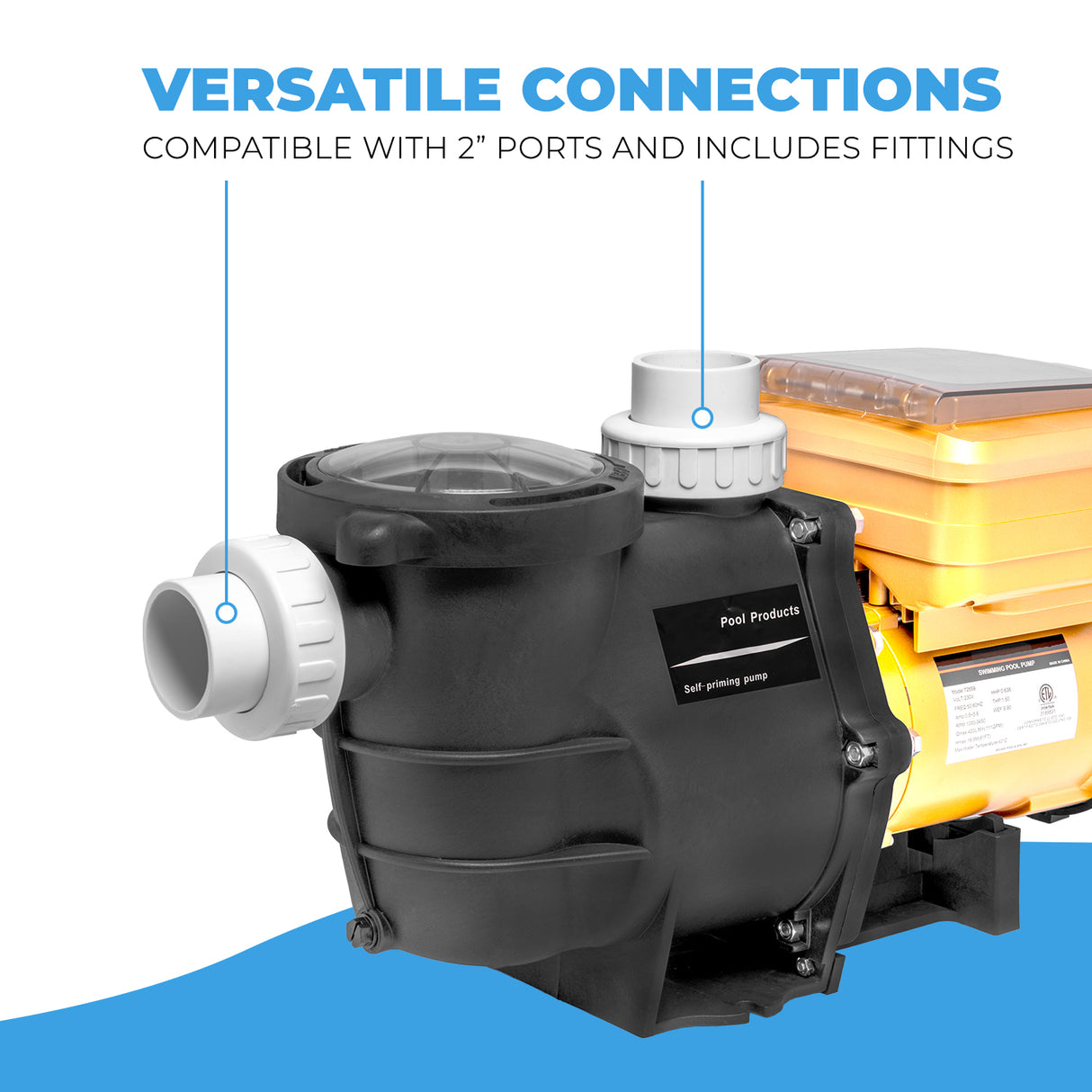 XtremepowerUS Swimming Pool Pump Variable Speed 1.5HP Digital LCD In-Ground