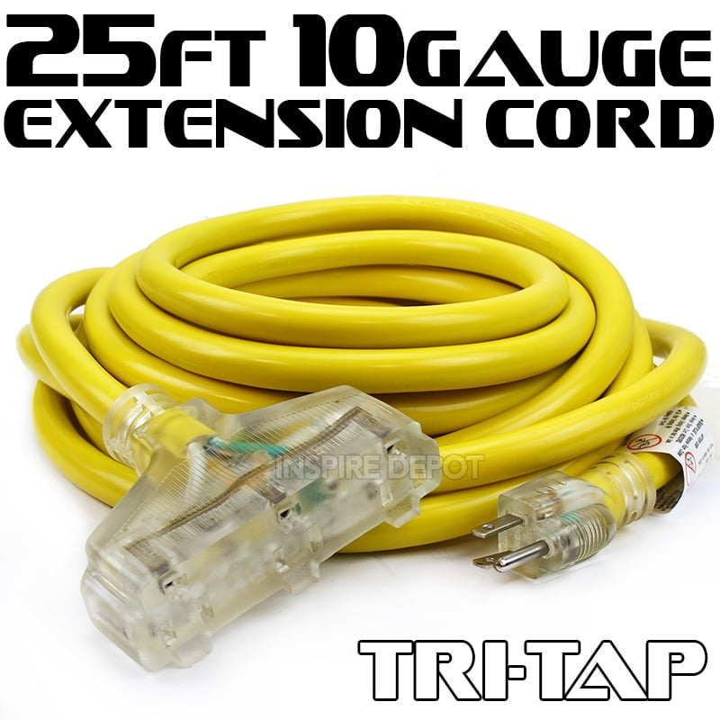 XtremepowerUS 25/50Ft 10/12 Gauge industrial power Electrical Extension Cords