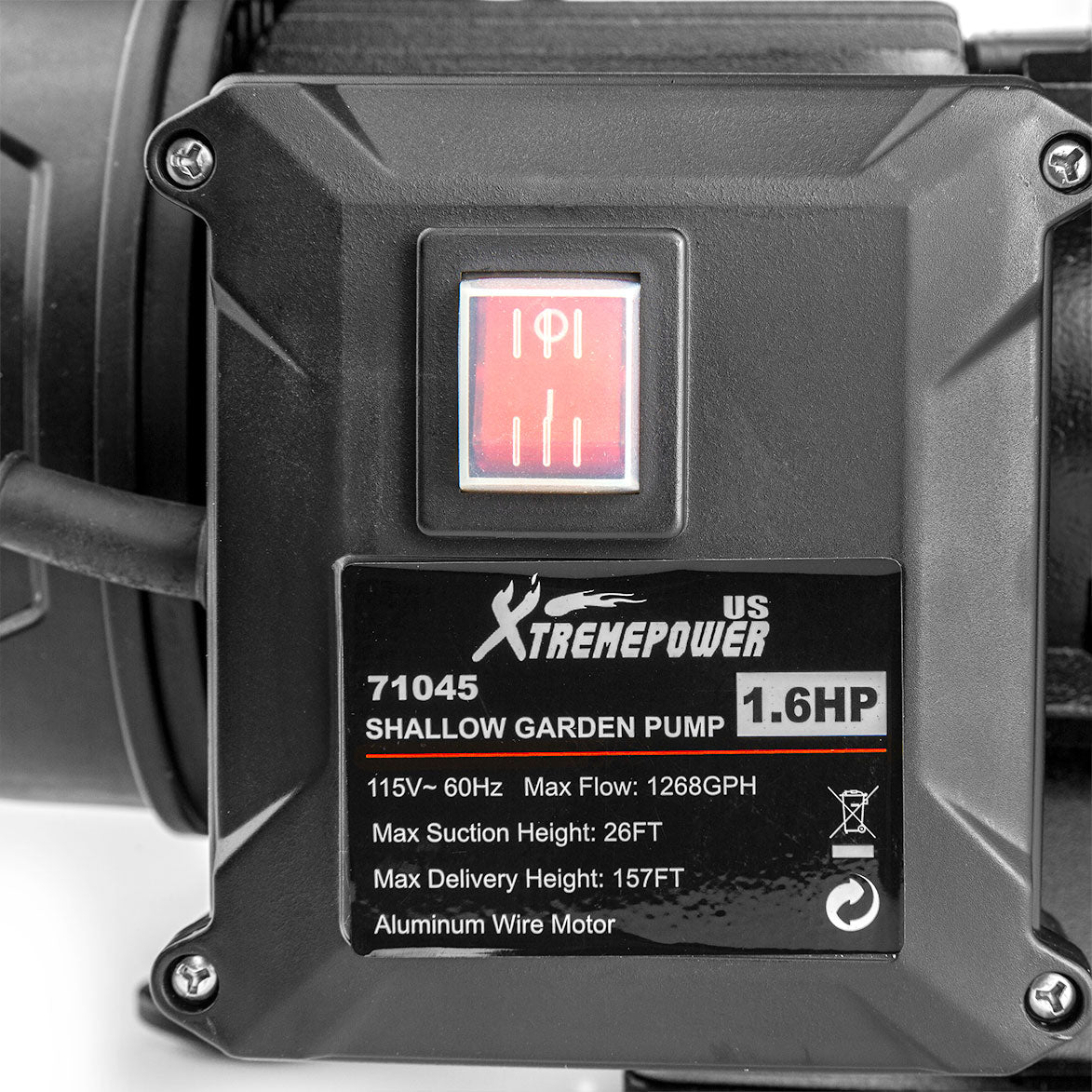 XtremepowerUS Water Jet Pump Shallow Well Fountain Garden Lawn