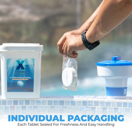 Xtremeclear 3" Stabilized Chlorine Tablets 10 Pounds Swimming Pool Hot Tub Spa