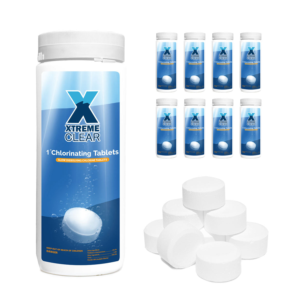 XtremepowerUS Chlorine Tablets Swimming Pools Individually Wrapped Set