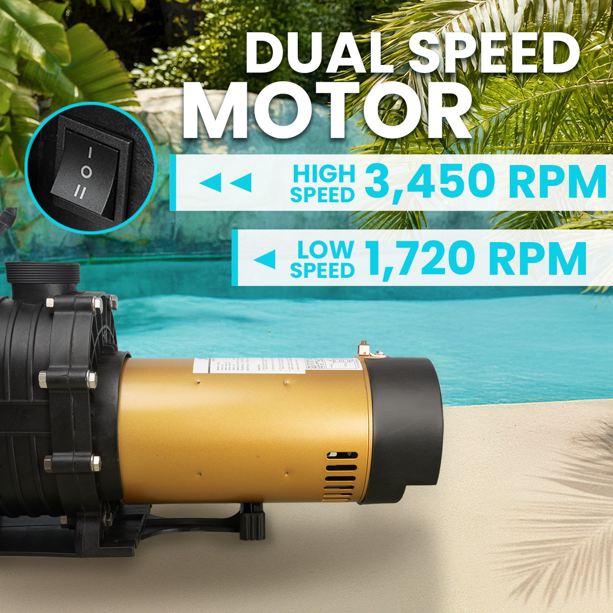 XtremepowerUS 1.75HP Inground Swimming Pool Pump Large Strainer 230v Replacement