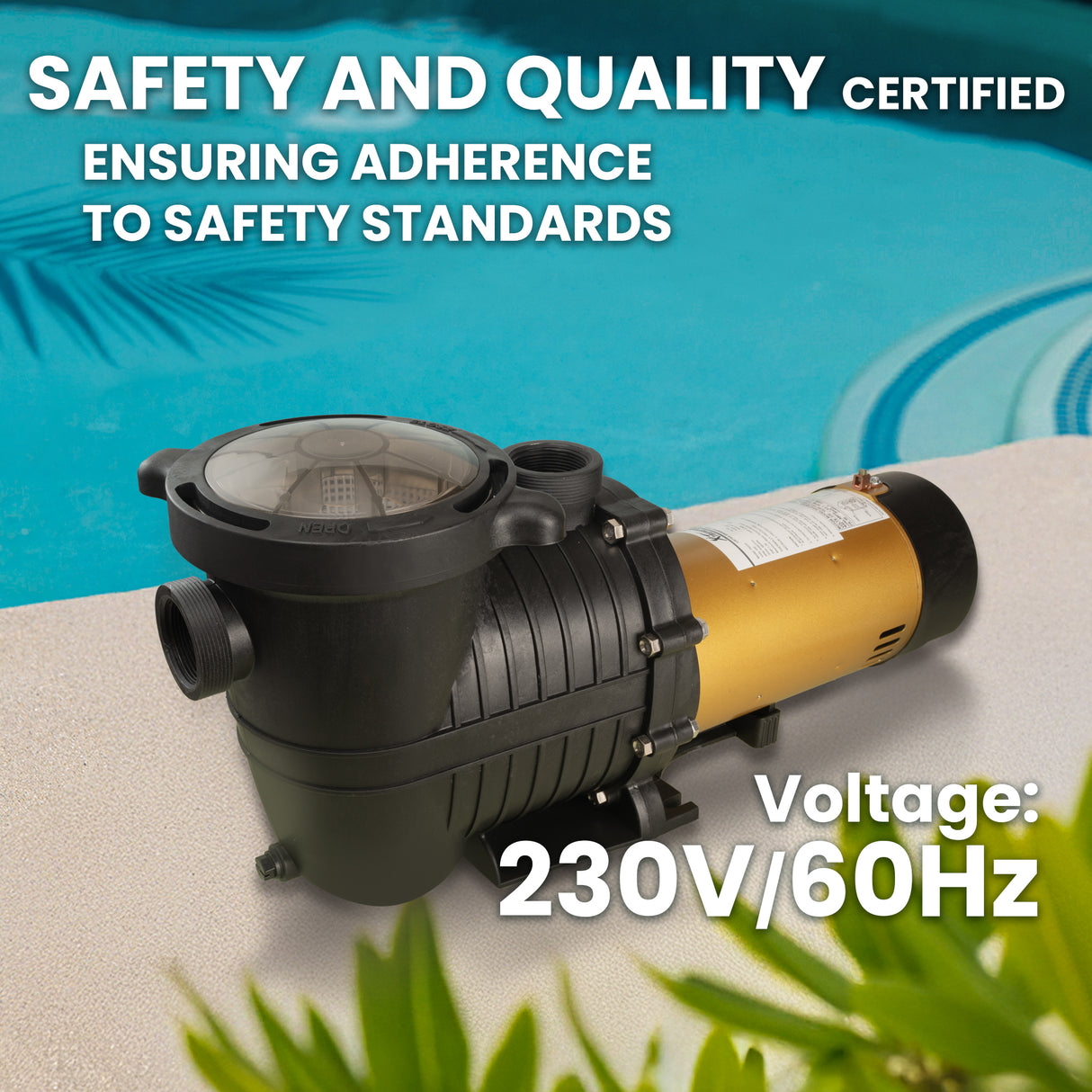 XtremepowerUS 1.75HP Inground Swimming Pool Pump Large Strainer 230v Replacement