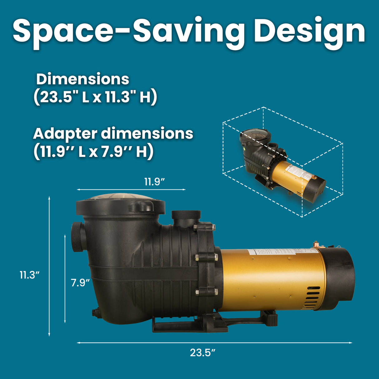 XtremepowerUS 1.75HP Inground Swimming Pool Pump Large Strainer 230v Replacement