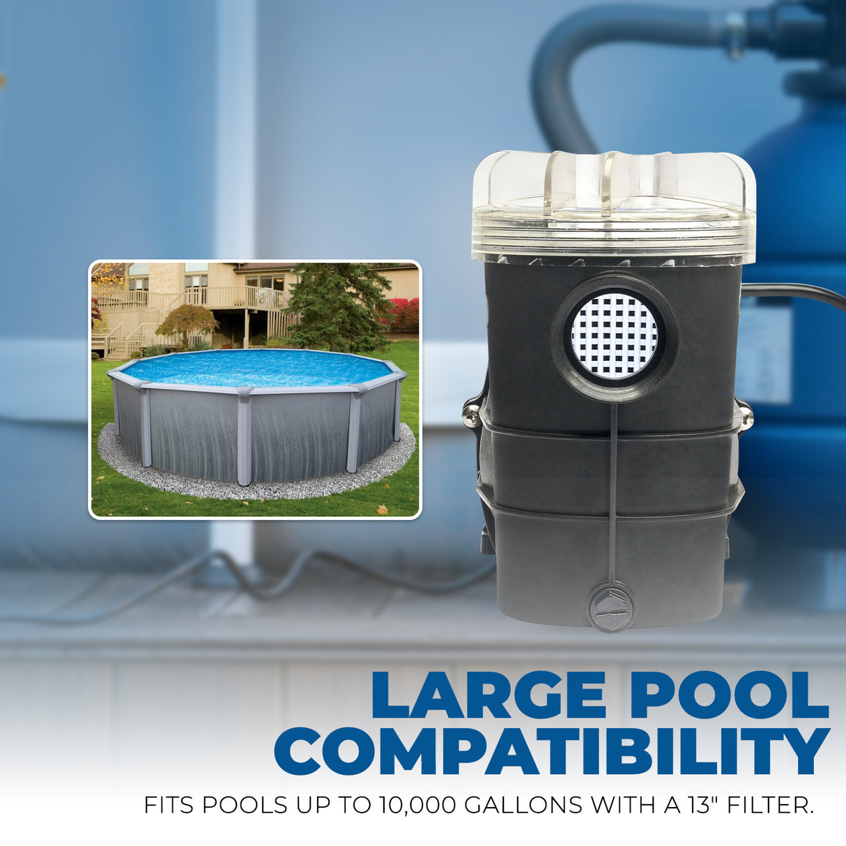 XtremepowerUS 3/4 HP High Flo for Above Ground Swimming Pool Pump w/ Strainer