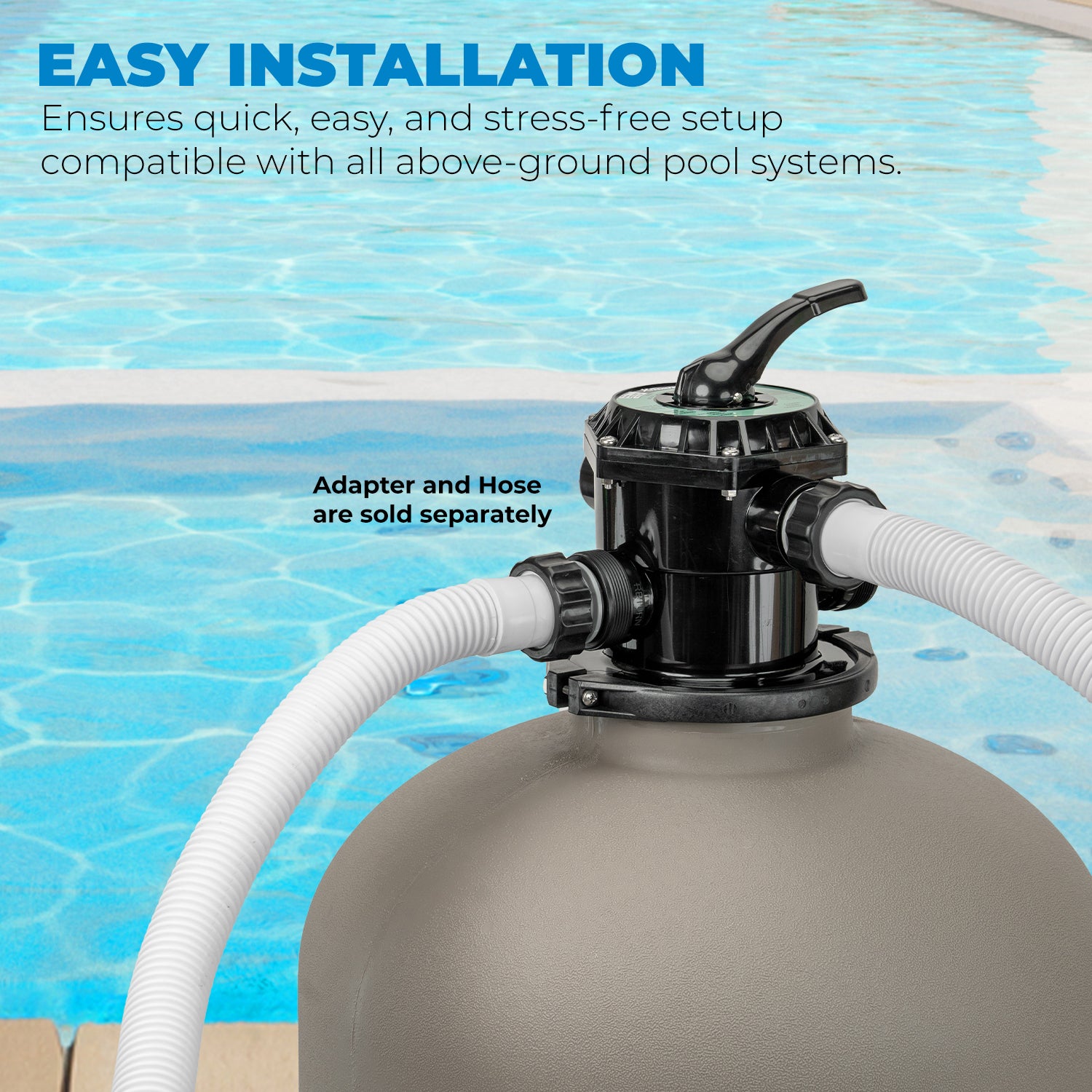 XtremepowerUS 24" Swimming Pool Sand Filter System + 7-Way Valve Inground Pond