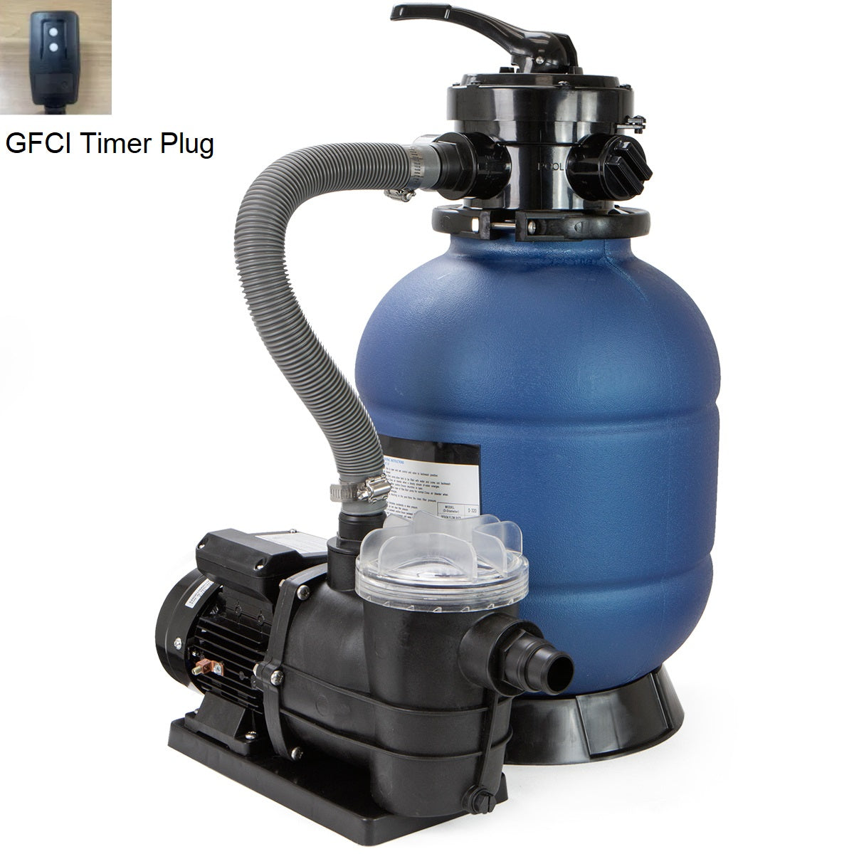 2400 GPH 13 in. Sand Filter Above Ground Swimming Pool Pump