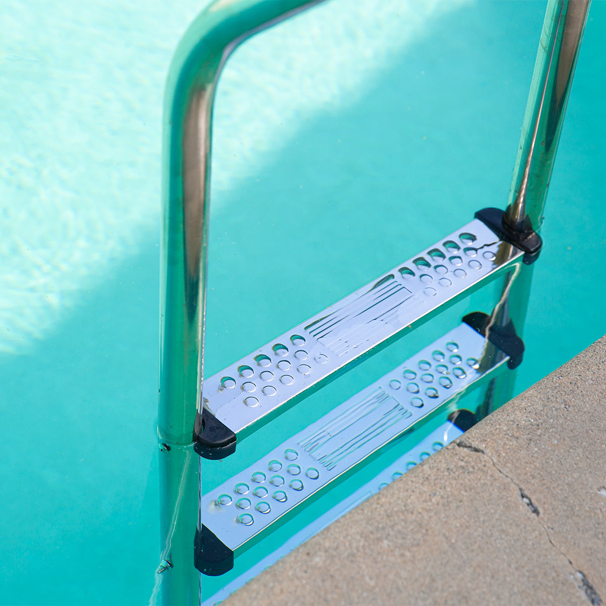 XtremepowerUS 3-Step Stainless Steel Swimming Pool Ladder For In-Ground Pools