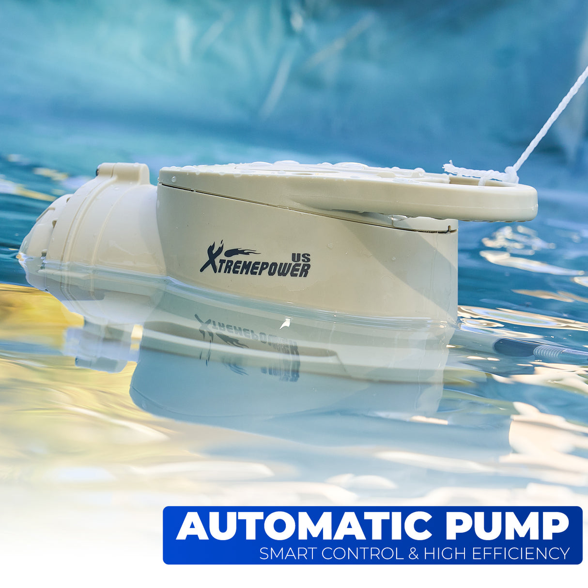 XtremepowerUS Automatic/Manual Swimming Pool Cover Water Pump 1743 GPH 1/2HP
