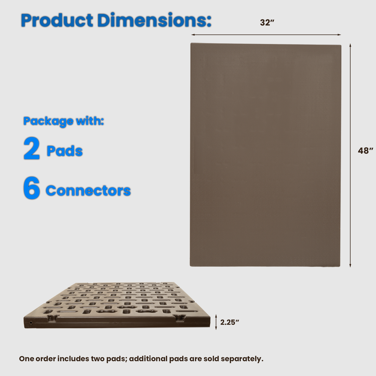 XtremepowerUS Heavy Duty Spa Pad Hot Tub Connectable, Brown
