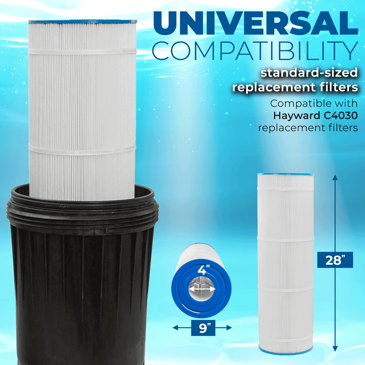 XtremepowerUS 175 Square Foot for In-Ground Pool & Spa Cartridge Filter Clean