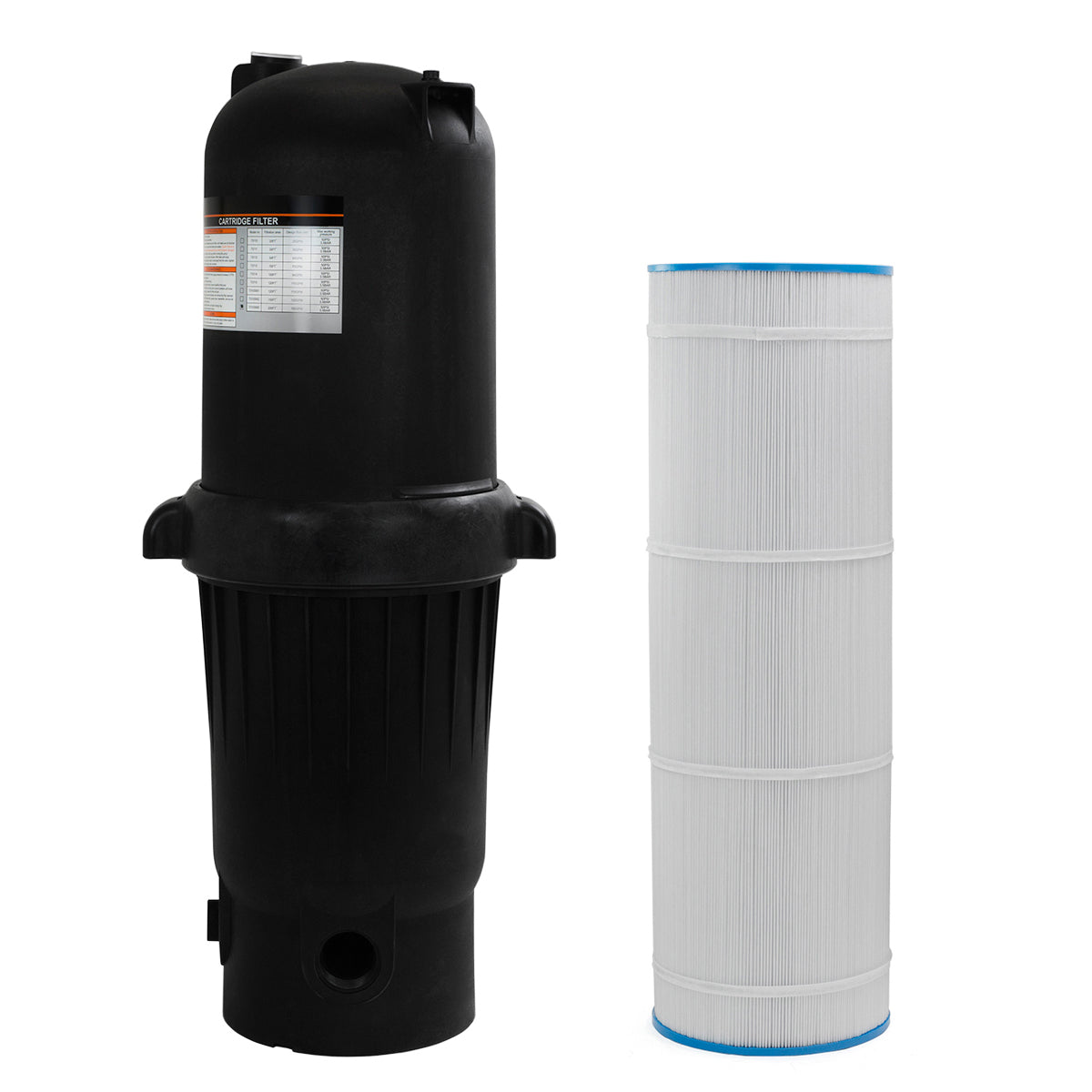 XtremepowerUS 200 sq. ft. In-Ground Easy Clean Pool Cartridge Filter with Tank