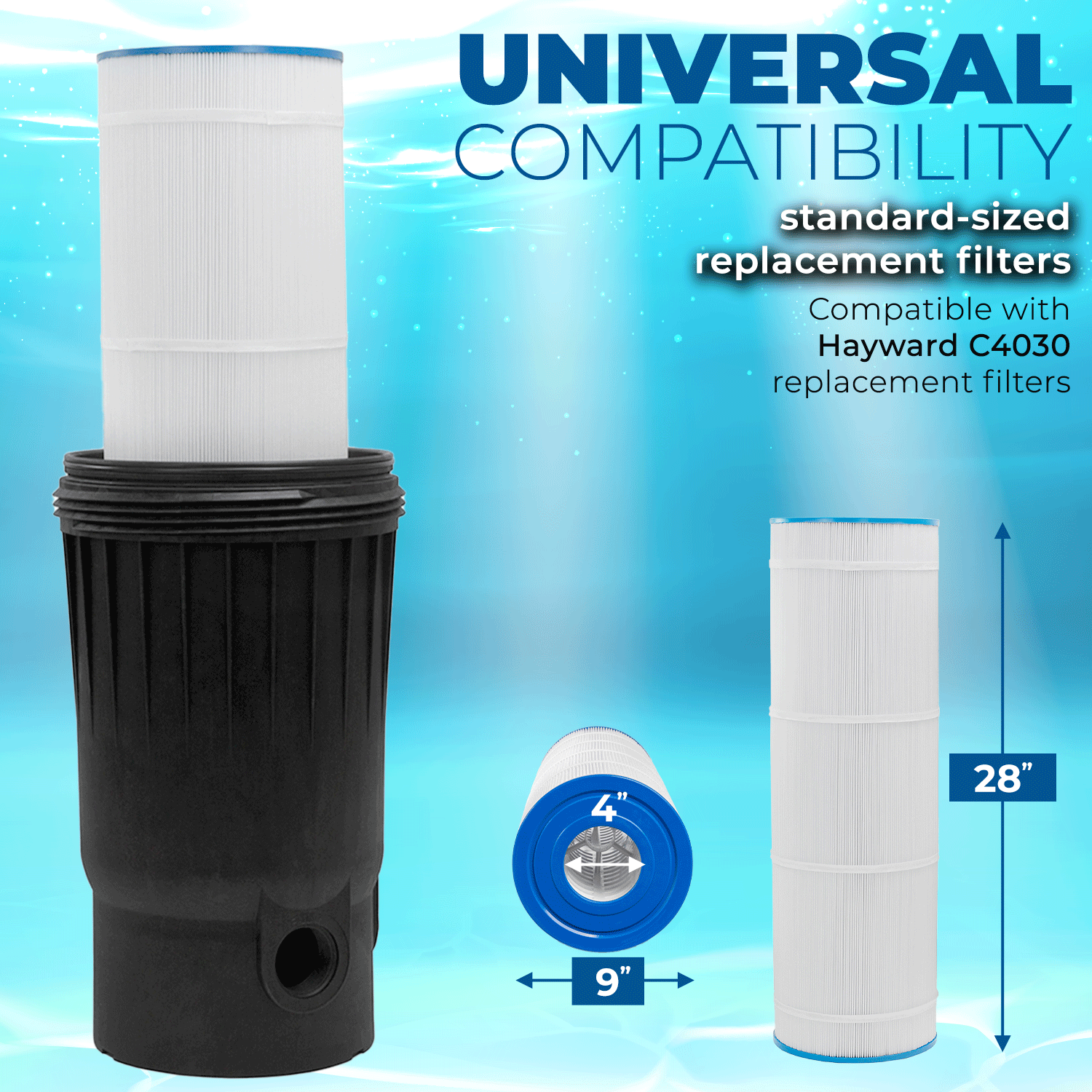 XtremepowerUS 200 sq. ft. In-Ground Easy Clean Pool Cartridge Filter with Tank
