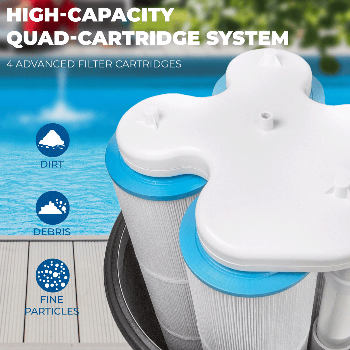 XtremepowerUS Maximum Clean Clear Plus Inground Swimming Pool SPA 4 Cartridge