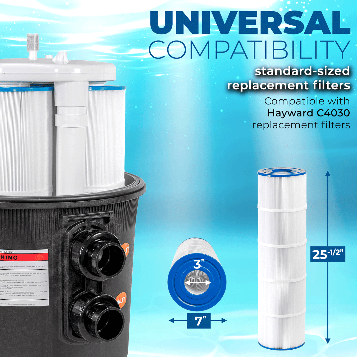 XtremepowerUS Maximum Clean Clear Plus Inground Swimming Pool SPA 4 Cartridge