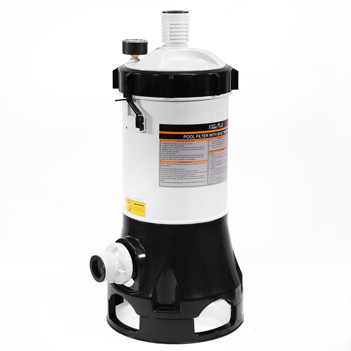 XtremepowerUS Pool Filter Cartridge System for Above Ground Pool w/Built-in Pump
