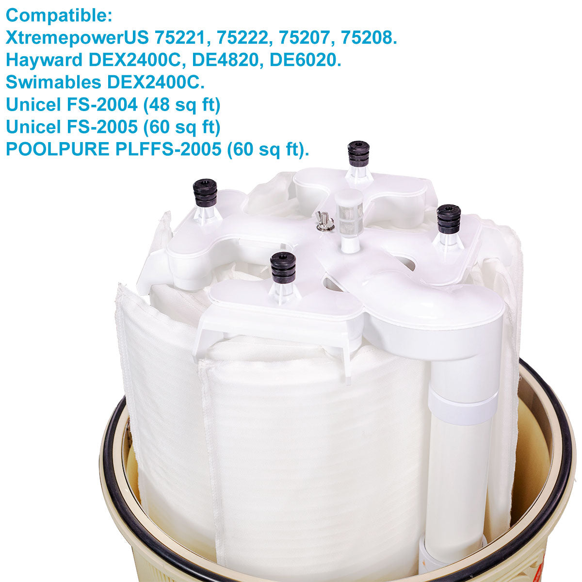 XtremepowerUS Replacement DE Filter Top Collector Manifold Air Relief