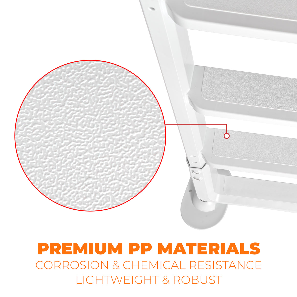 XtremepowerUS Adjustable Swimming Pool Ladder 4-Step for Entry Exit Ladder