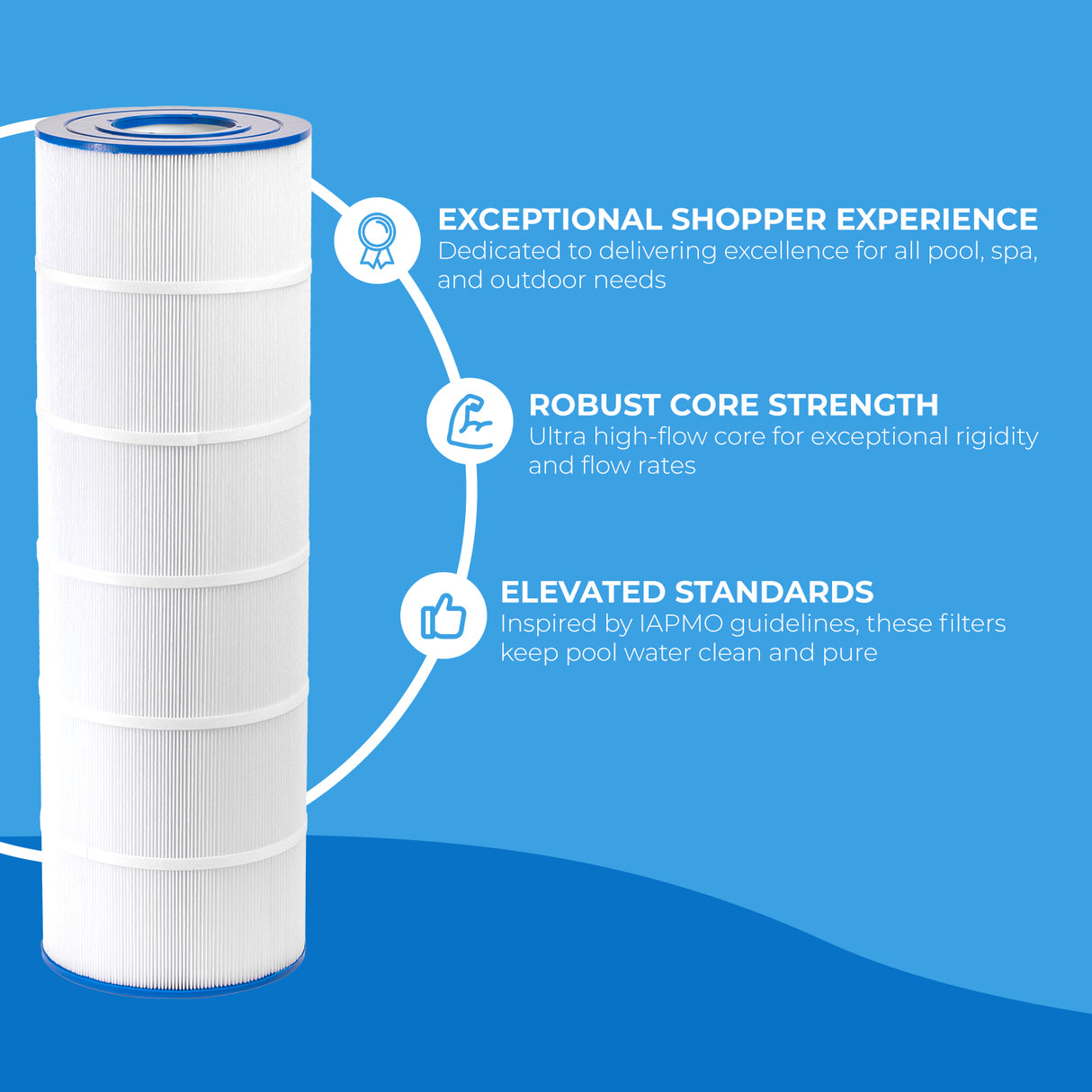 XtremepowerUS Pool Filter Replacement Cartridge 4x175 sq.ft 28-3/16" x 8-15/16"