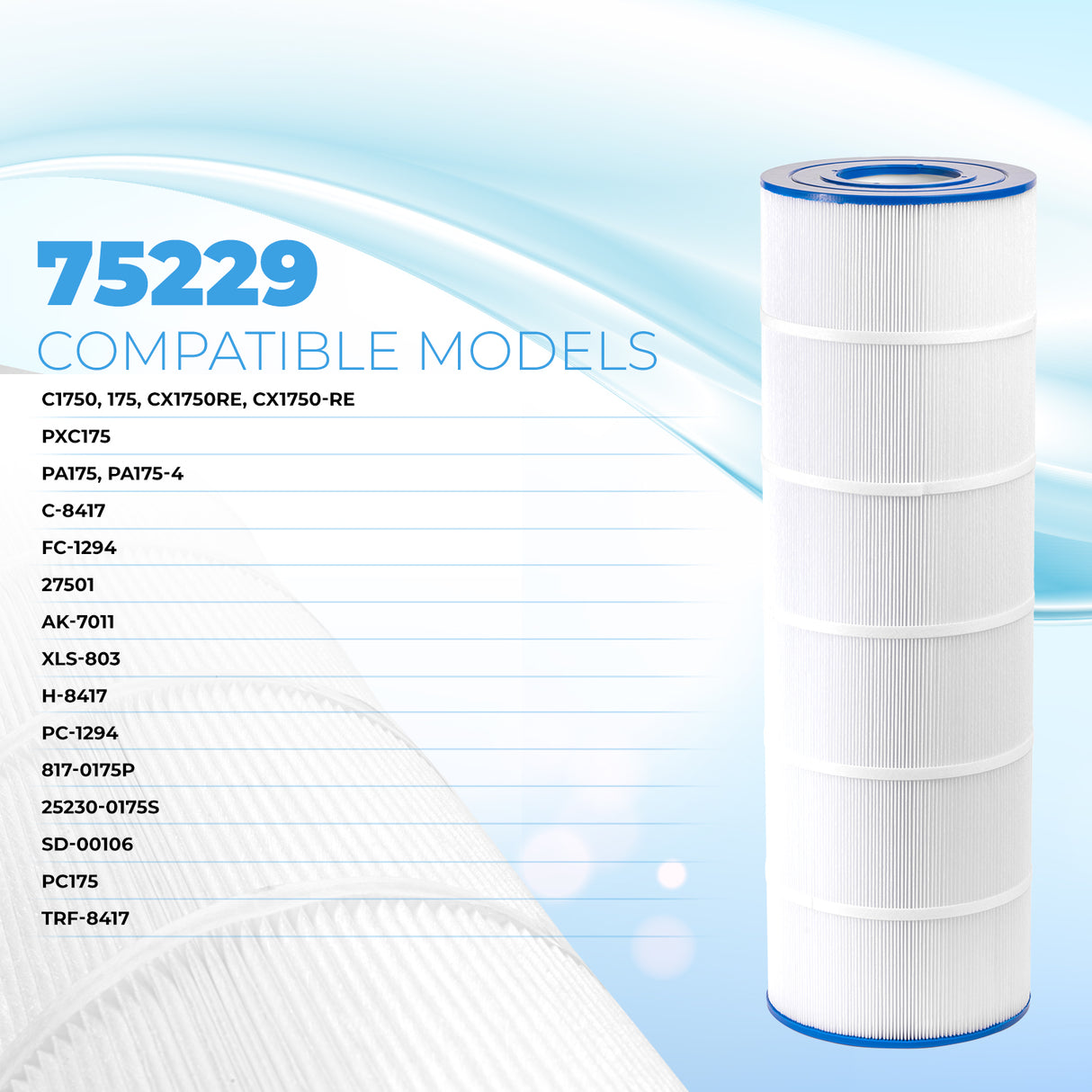 XtremepowerUS Pool Filter Replacement Cartridge 4x175 sq.ft 28-3/16" x 8-15/16"